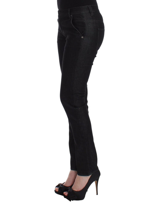 Black Slim Jeans Denim Pants Skinny Leg Stretch
