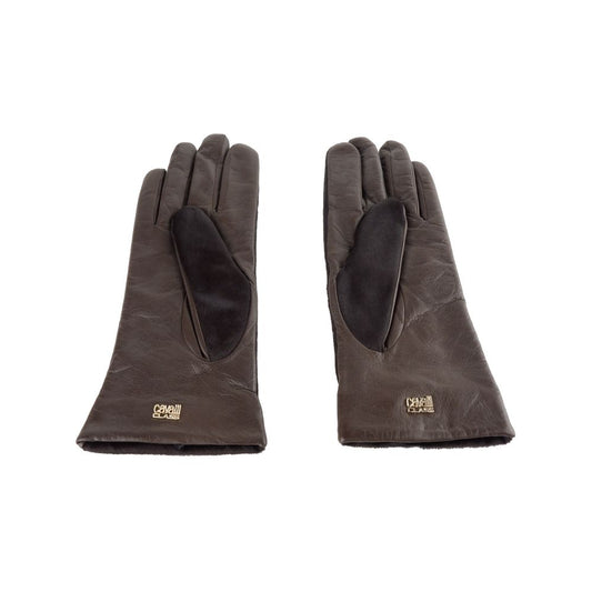 Brown Cowhide Women Glove
