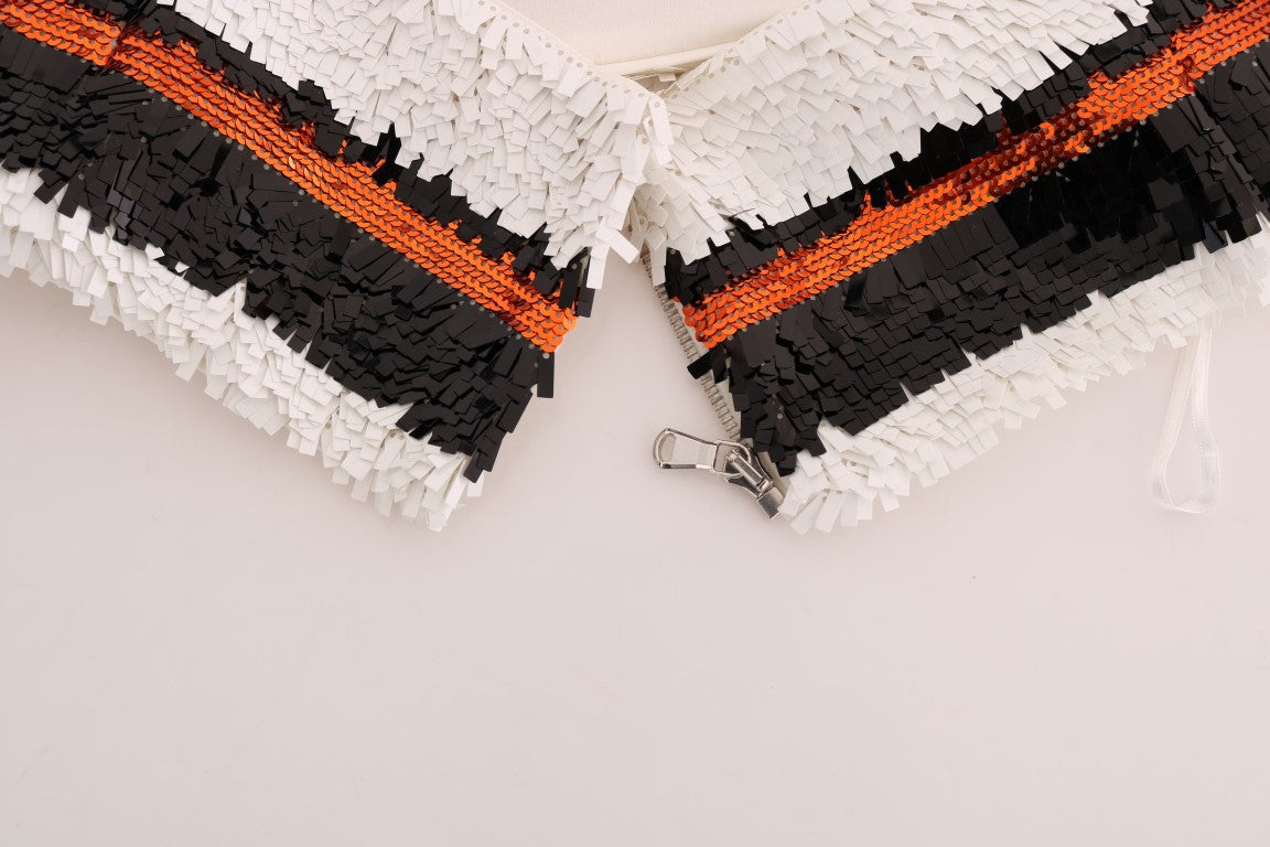 Multicolor Sequined Stretch Bustier Top