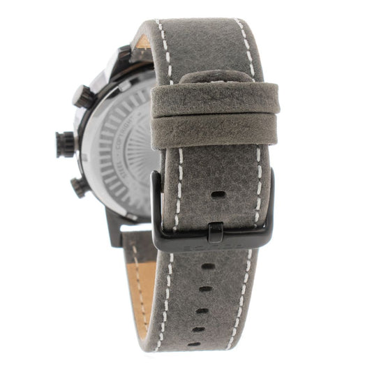 Gray Leather Dress Watch