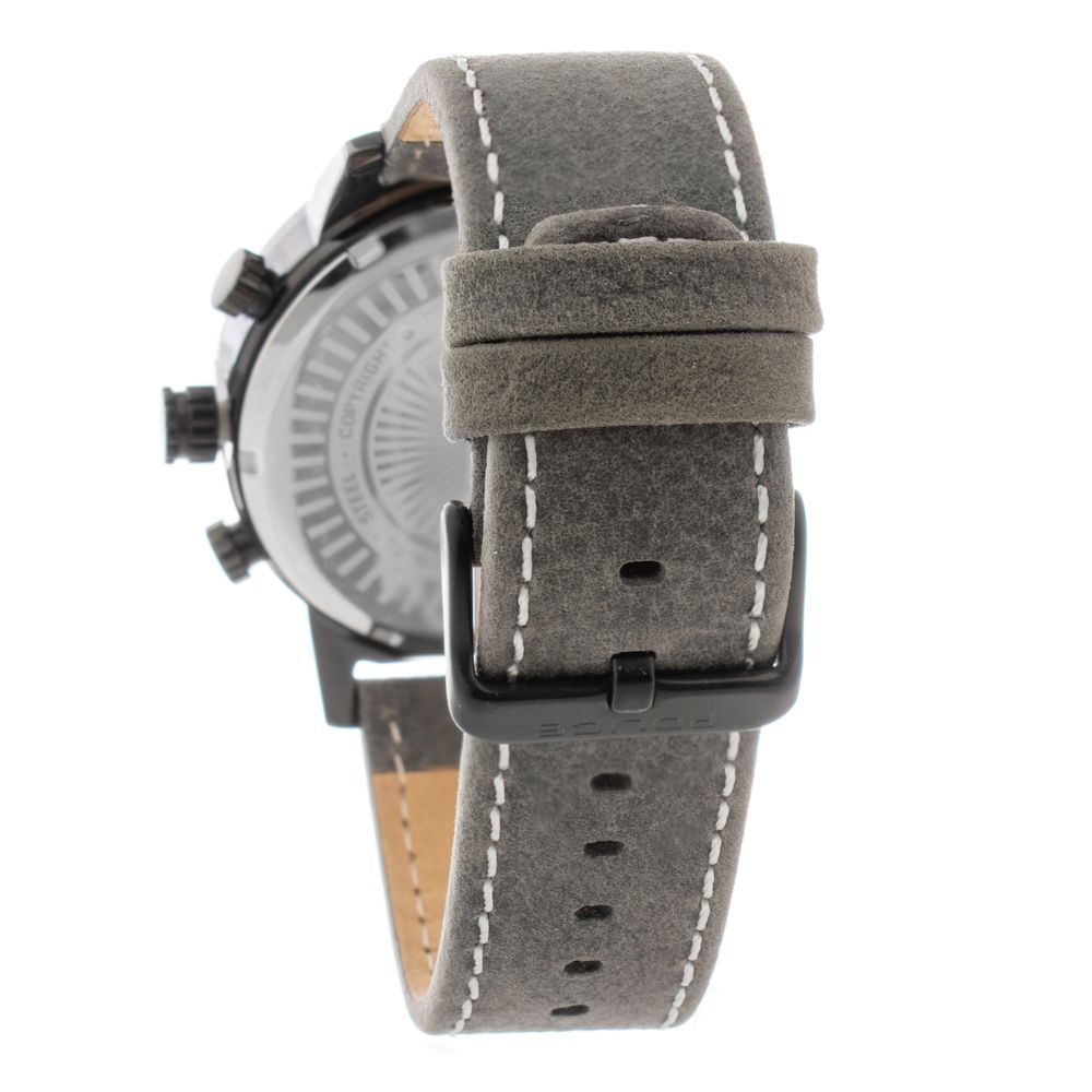Gray Leather Dress Watch