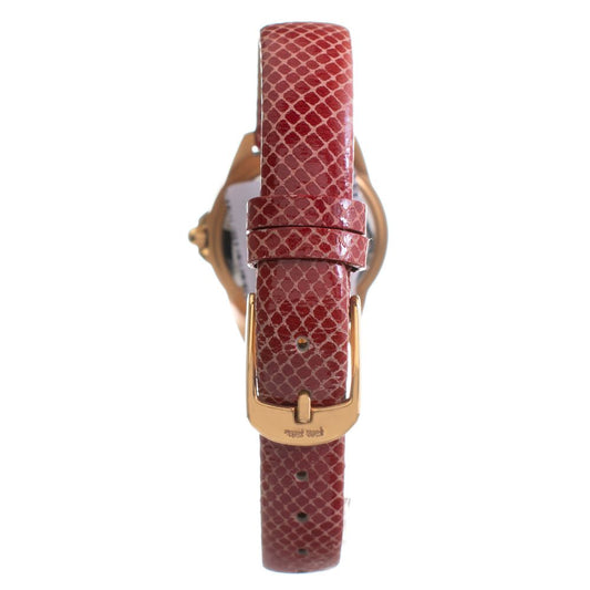 Red Leather Dress Watch