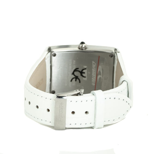 White Leather Dress Watch