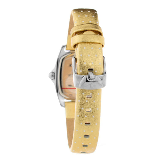 Gold Leather Dress Watch