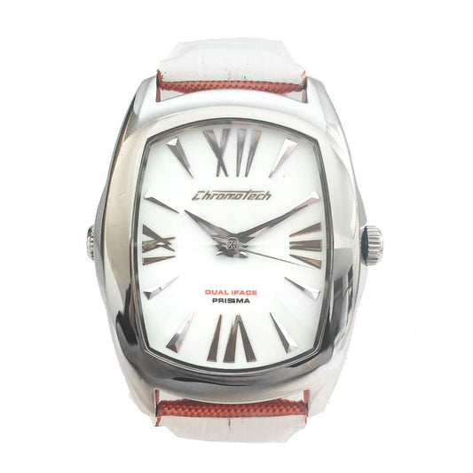 Orange Leather Dress Watch