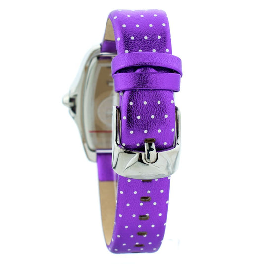 Purple Leather Dress Watch