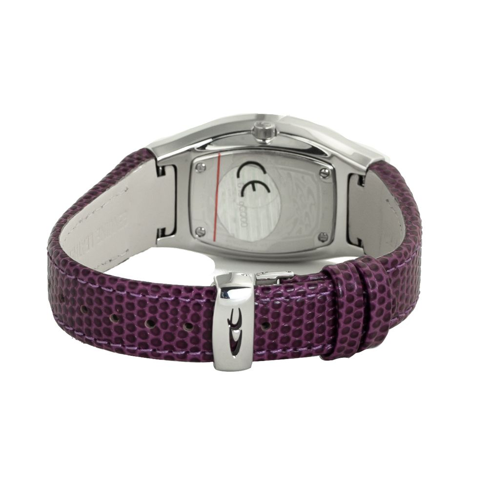 Purple Leather Dress Watch