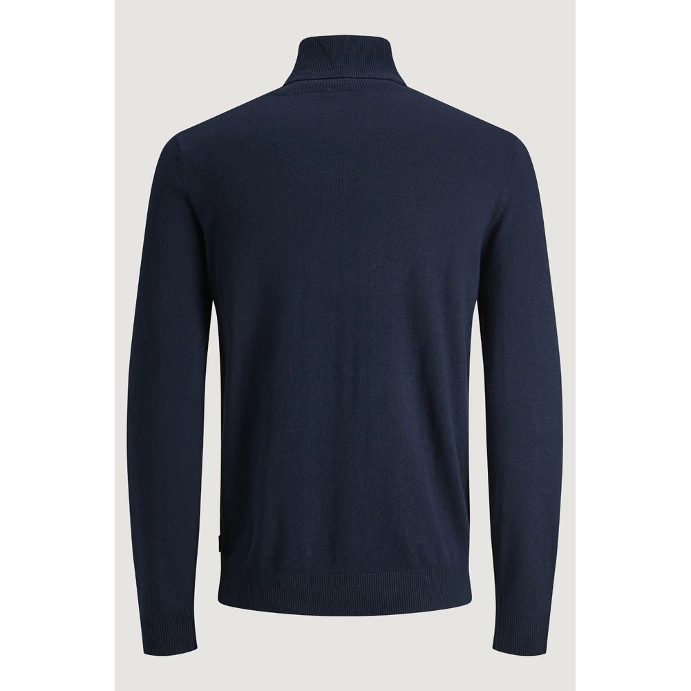 Blue Cotton Turtleneck