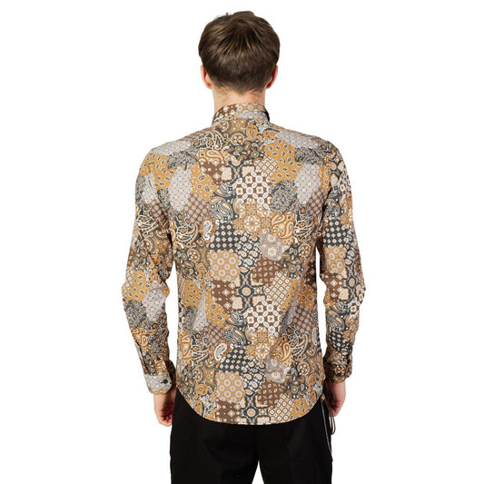 Beige Cotton Pattern Shirt