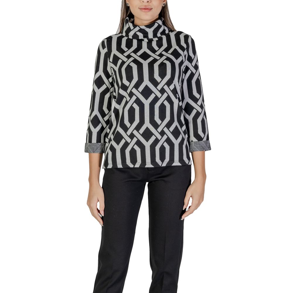 Black Polyester Sweatshirt