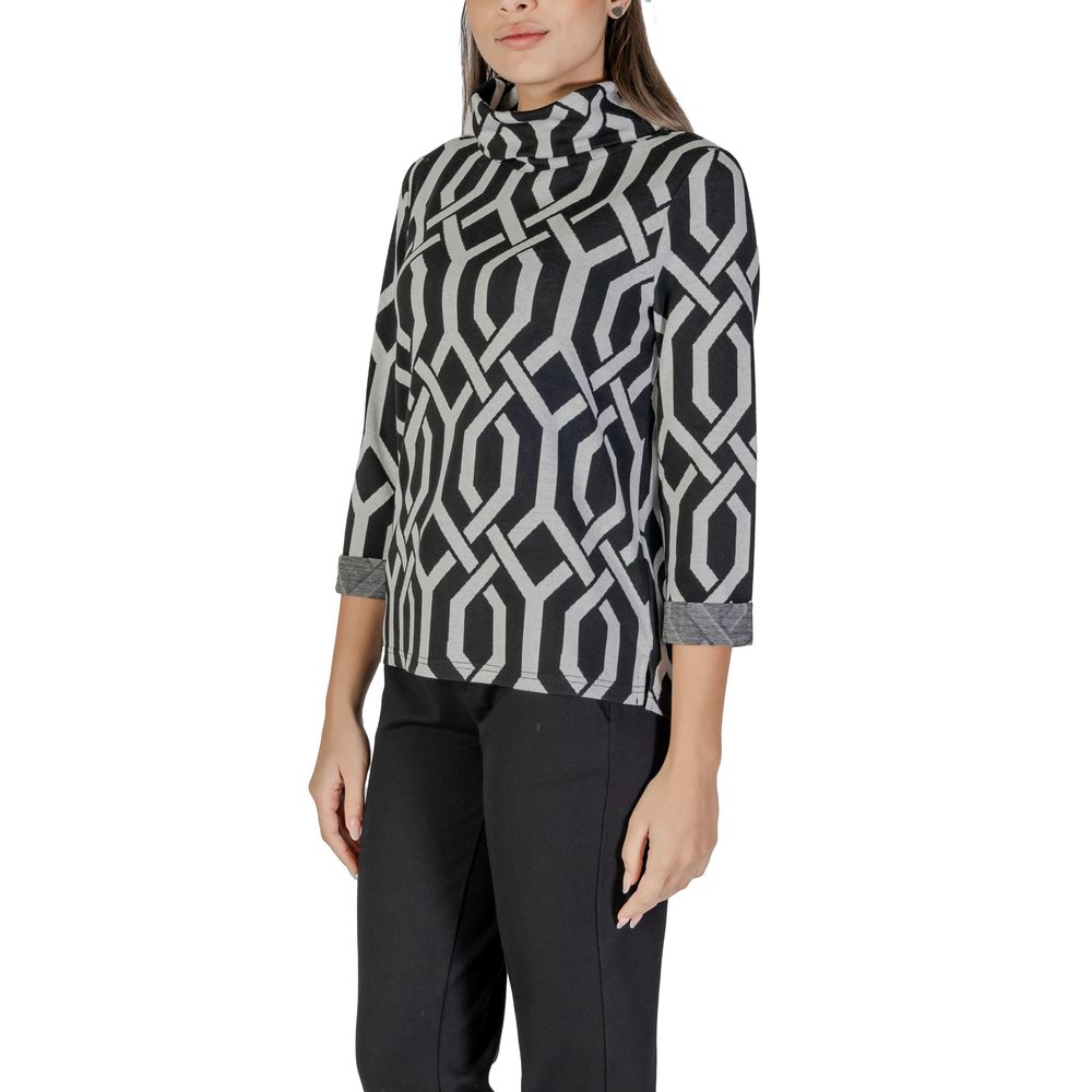 Black Polyester Sweatshirt