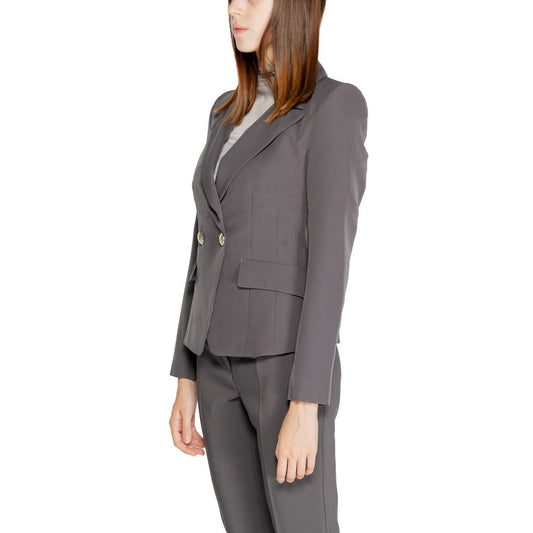 Gray Polyester Blazer