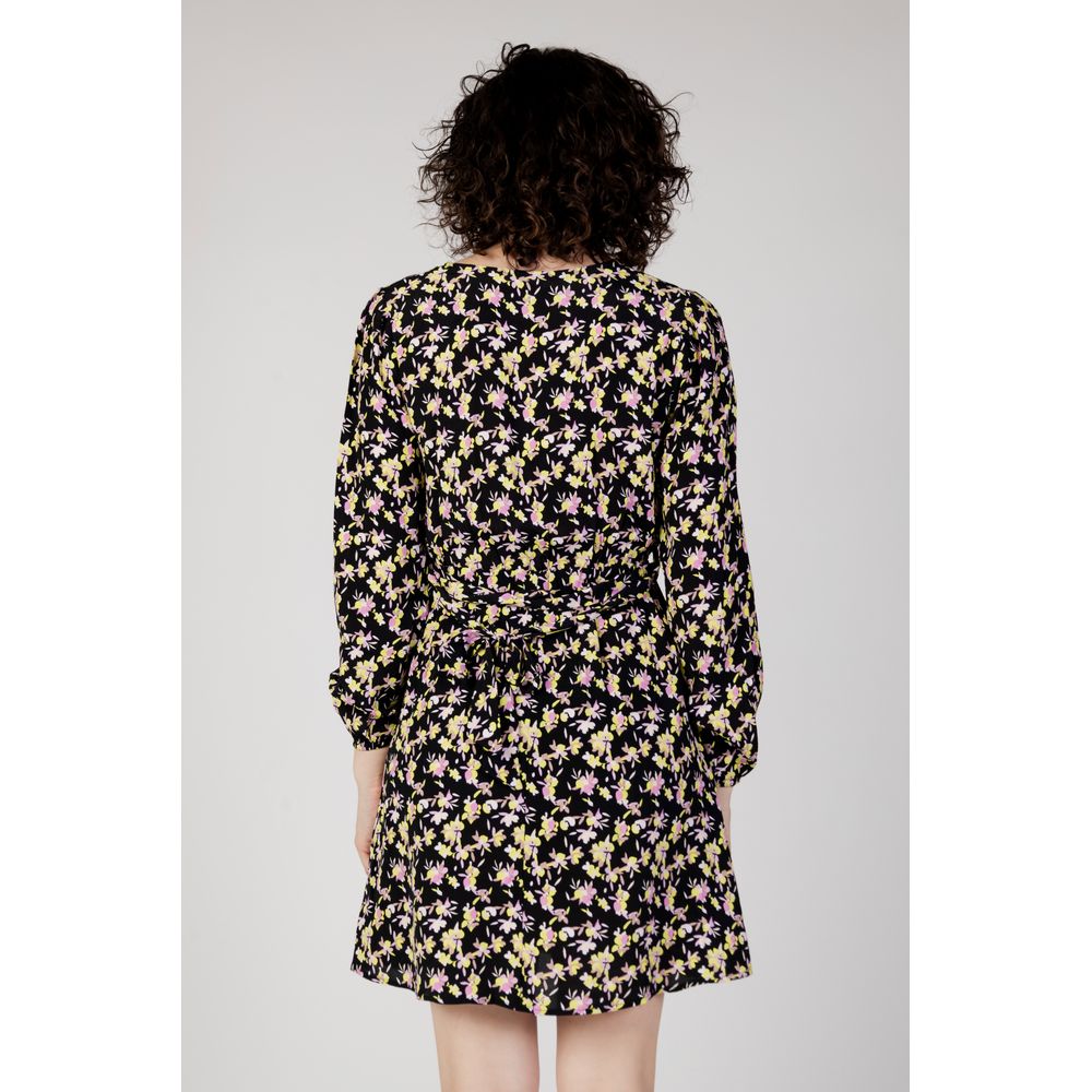 Black Viscose Short Dress