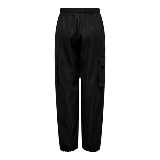 Black Cotton Cargo Pants