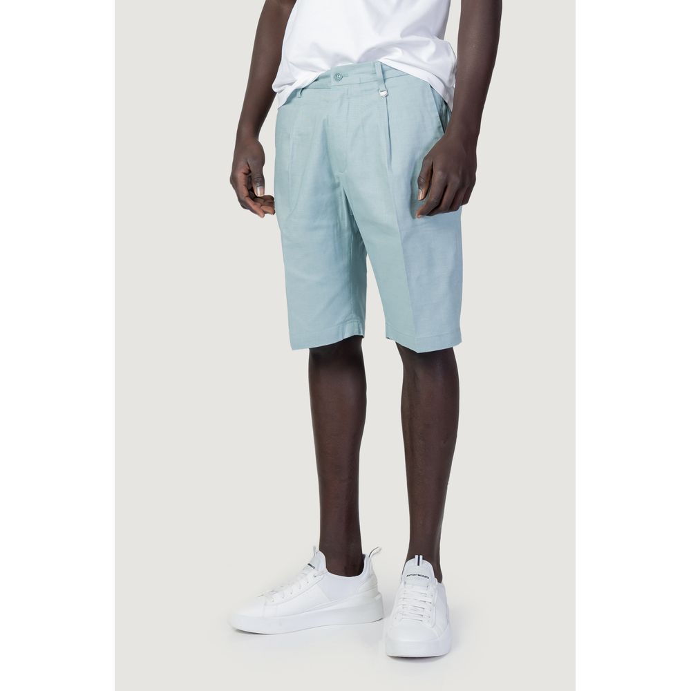 Green Cotton Short And Mini Shorts