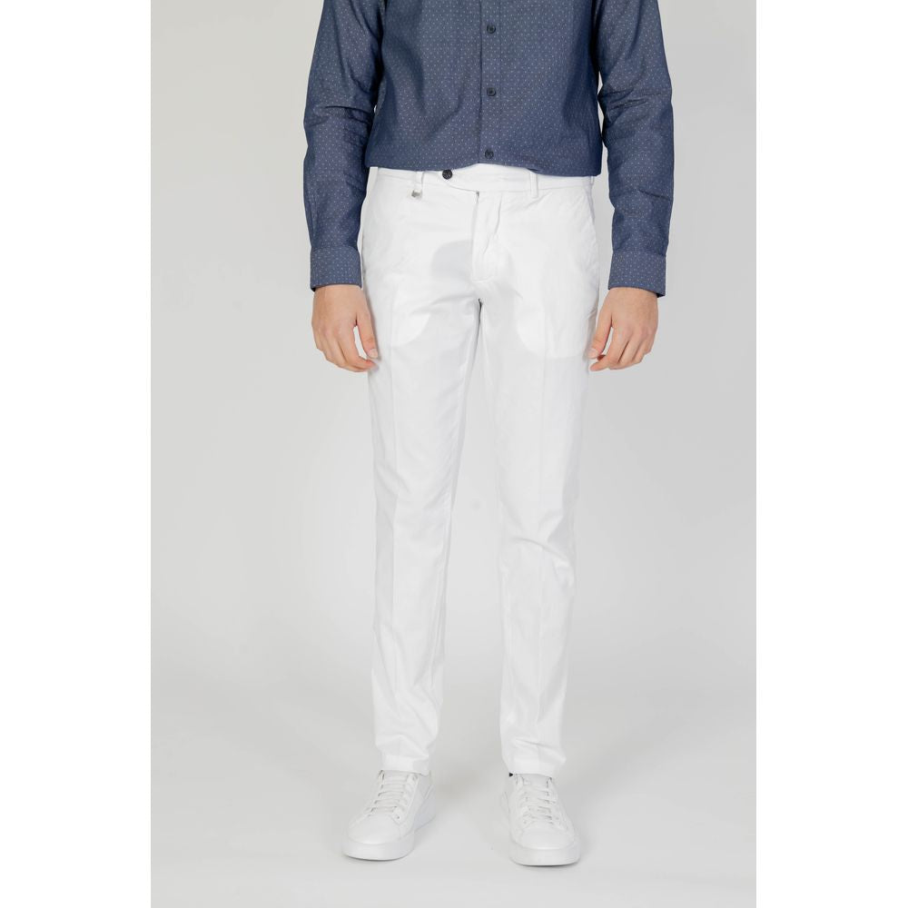 Cream Cotton Skinny Pants