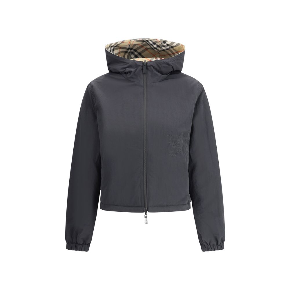 Brown Polyester Shell Jacket