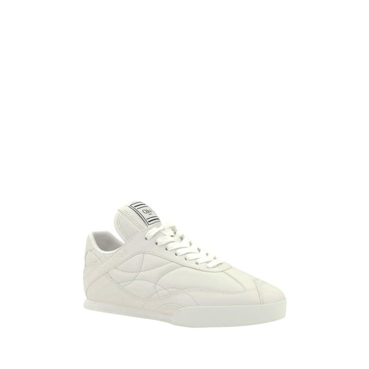 White Calf Leather Bos Taurus Low Top Sneakers