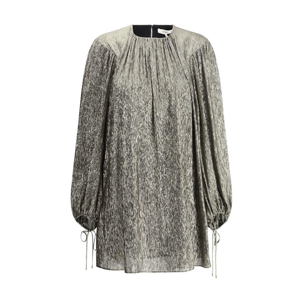 Gold Silk Cocktail Dress