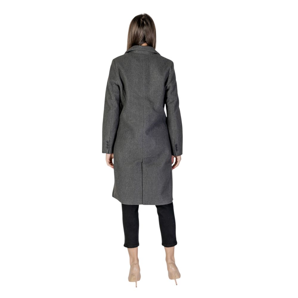 Gray Polyester Coat