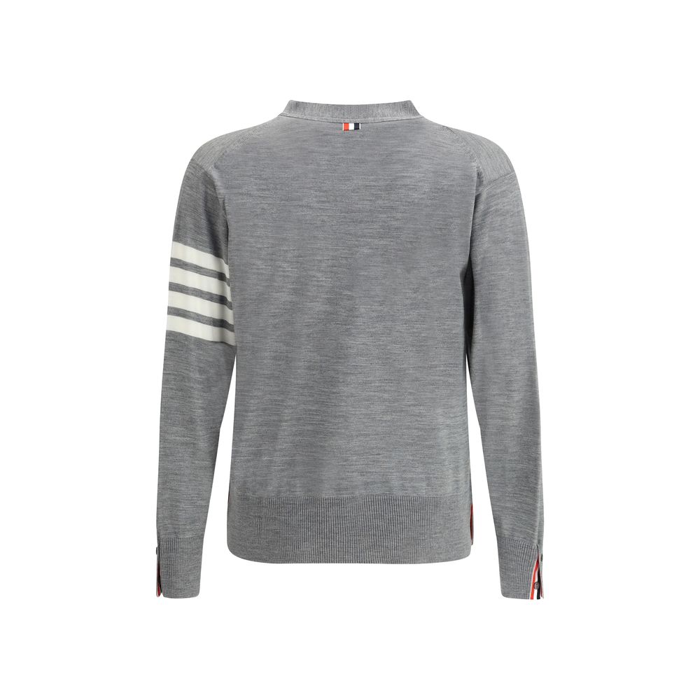 Gray Fleece Wool Cardigan