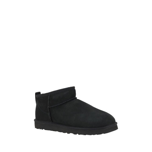 Black Goatskin Ankle Boots