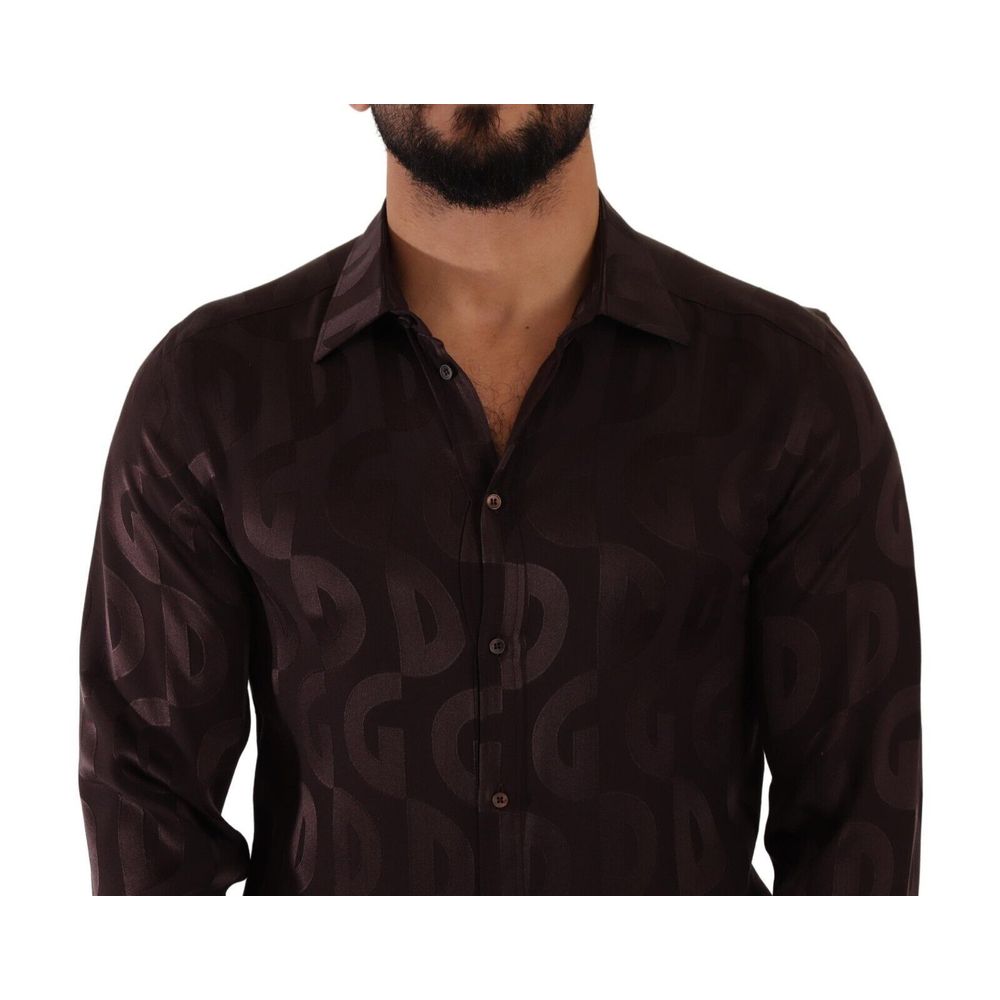 Bordeaux Silk Dress Shirt