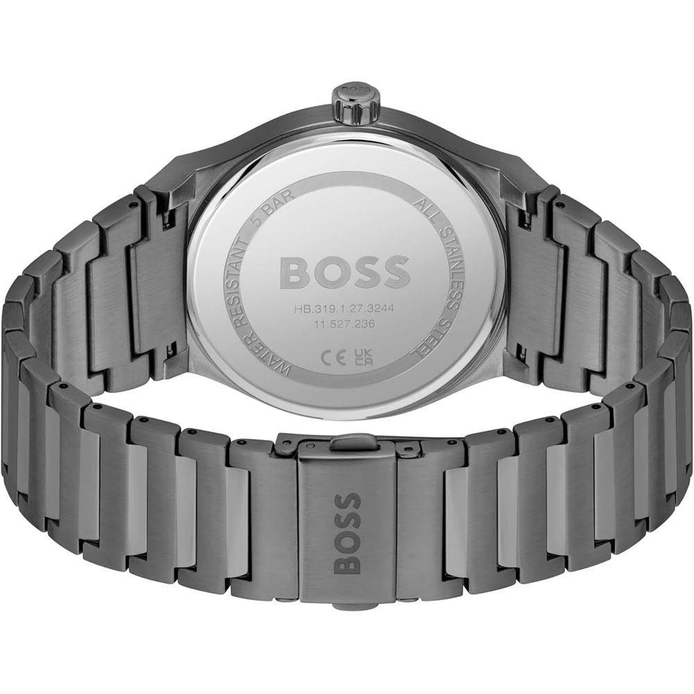 Gray Stainless Steel Dress Watch