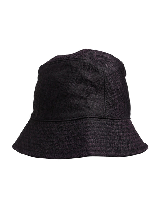 Black Wide Brim Nylon Bucket Hat