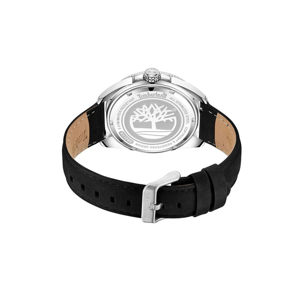 Black Leather Dress Watch