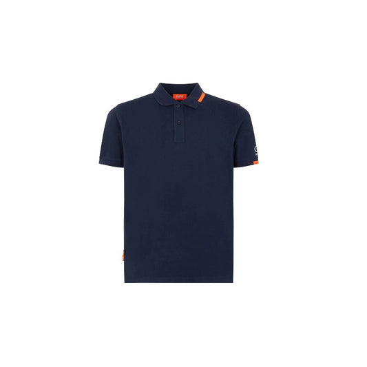 Blue Cotton Polo Shirt