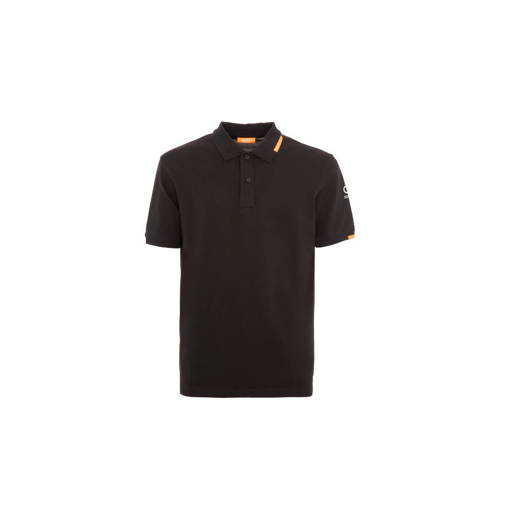 Black Cotton Polo Shirt