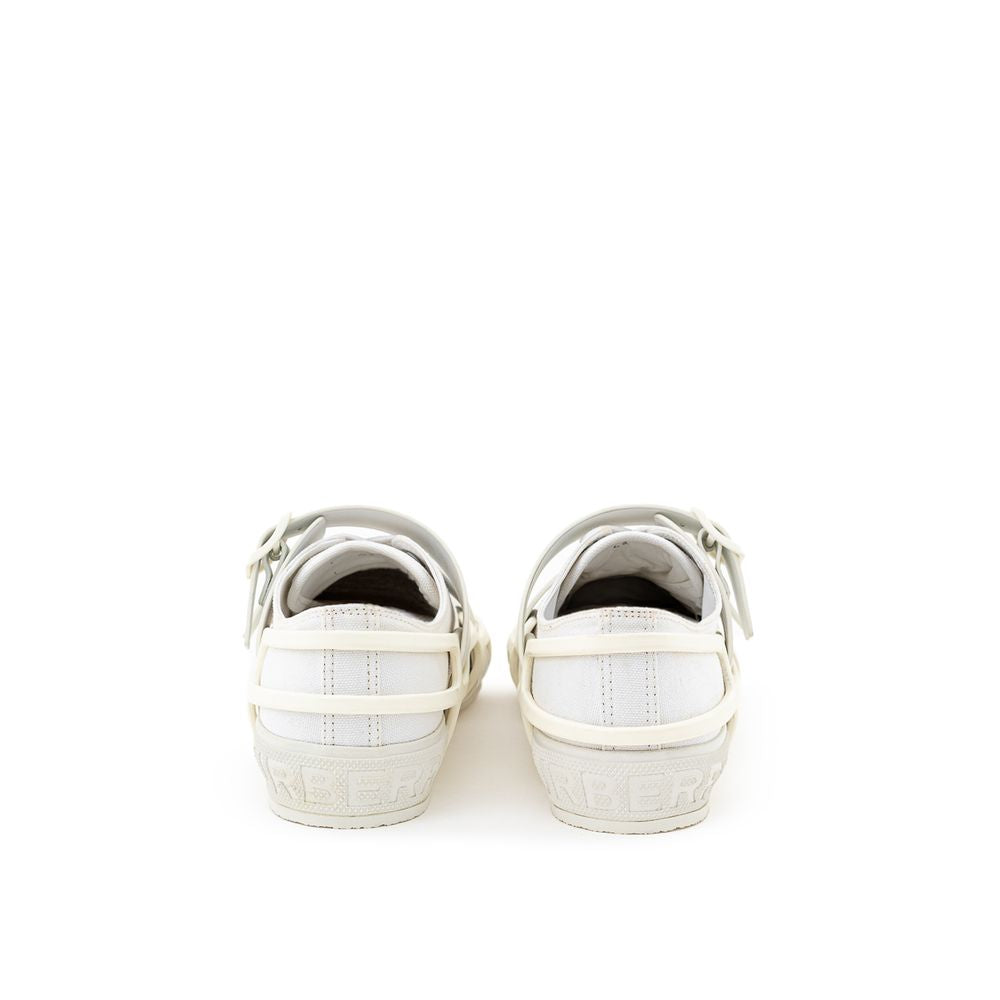 White Cotton Athletic Sneakers