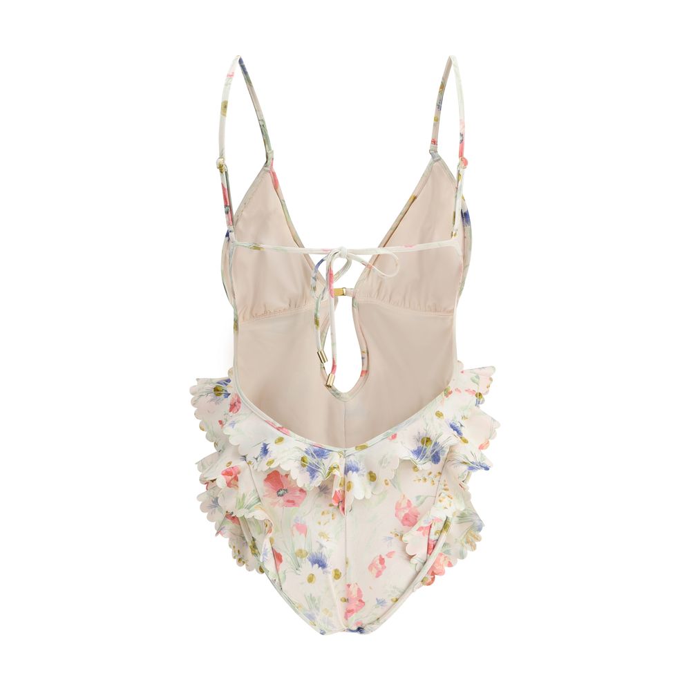 Multicolor Lycra One-Piece Swimsuit