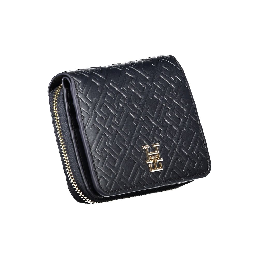 Blu Polyurethane Women Wallet