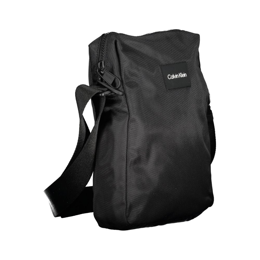 Black Polyester Shoulder Bag