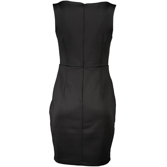 Black Polyester Casual Dress