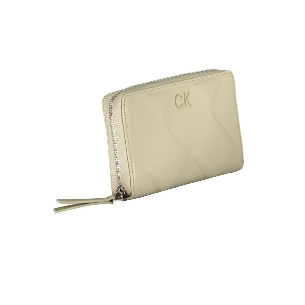 Beige Polyester Women Wallet