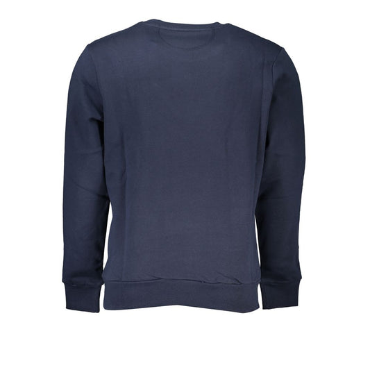 Blue Cotton Men Sweater
