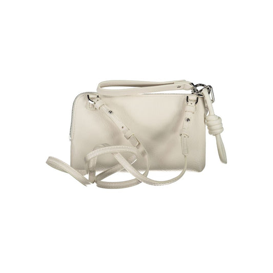 Bianco Polyurethane Women Handbag
