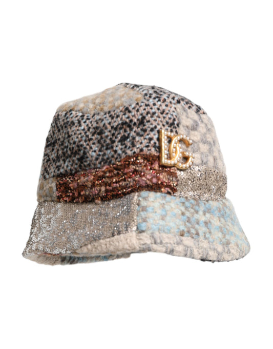 Multicolor Patchwork Embellished Bucket Hat