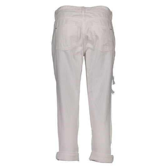 White Cotton Women Jeans