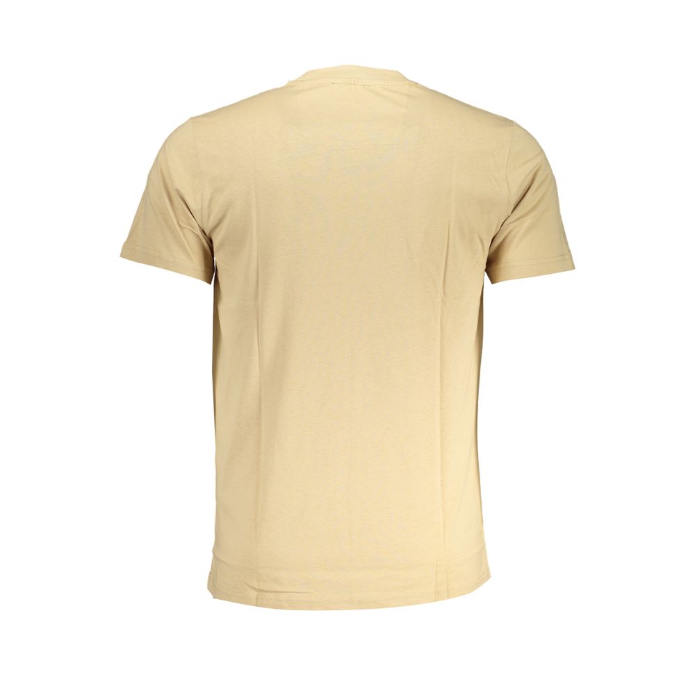 Beige Cotton Men T-Shirt