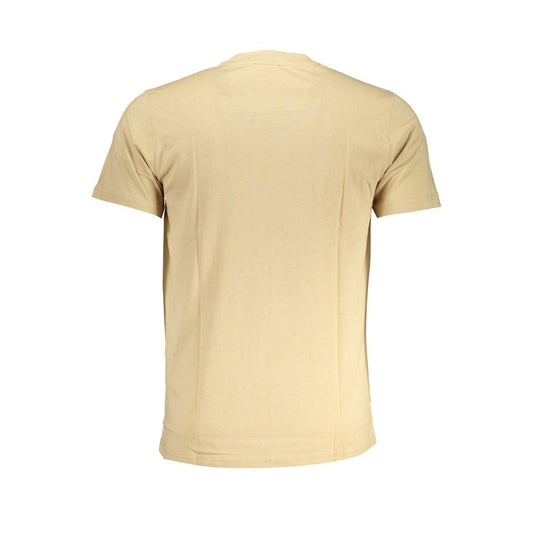 Beige Cotton Men T-Shirt