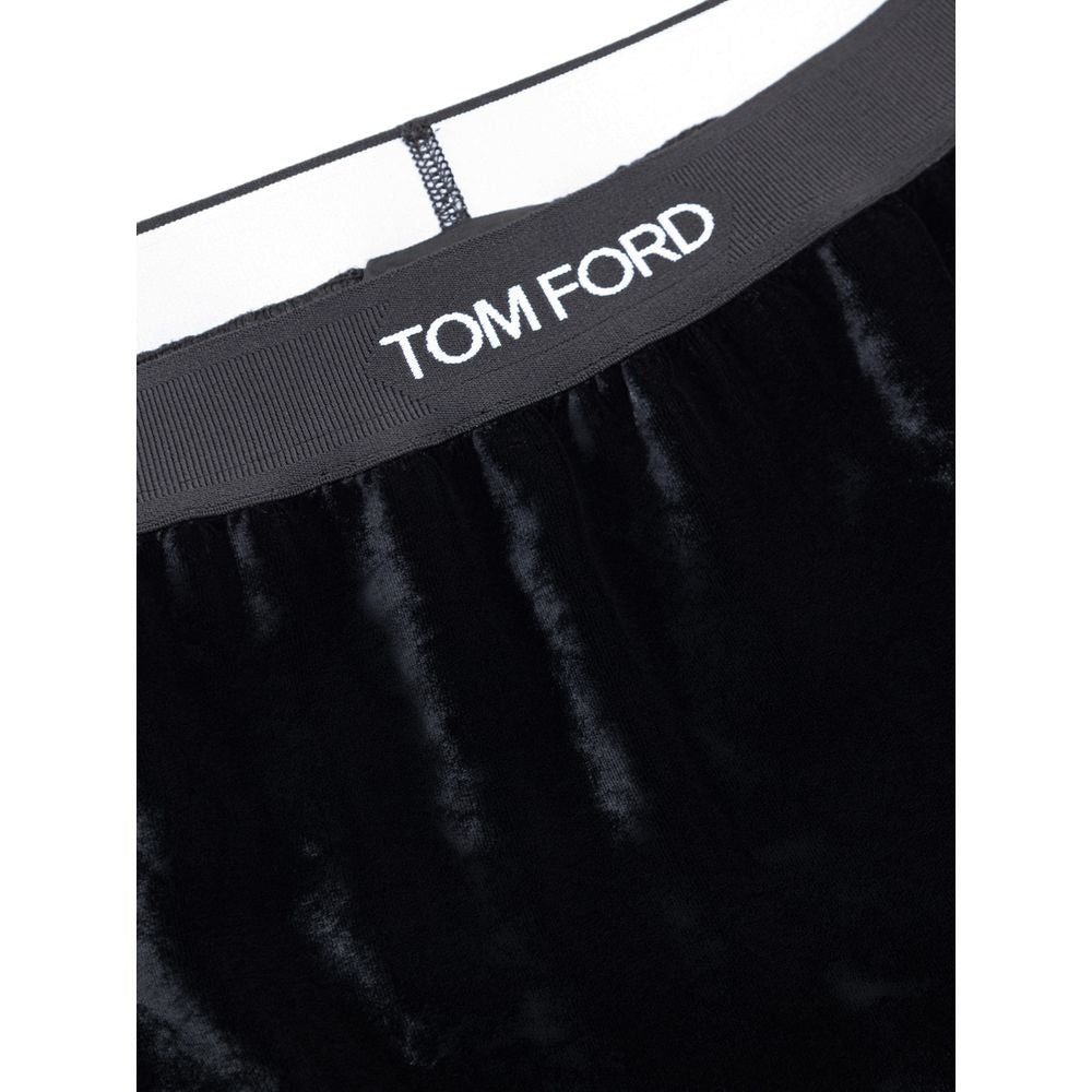 Black Viscose Mini Skirt
