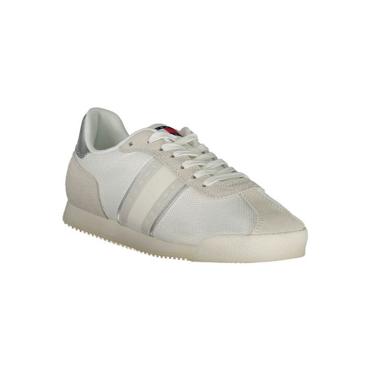 White Polyester Sneaker