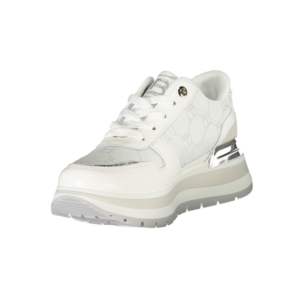 White Polyester Sneaker