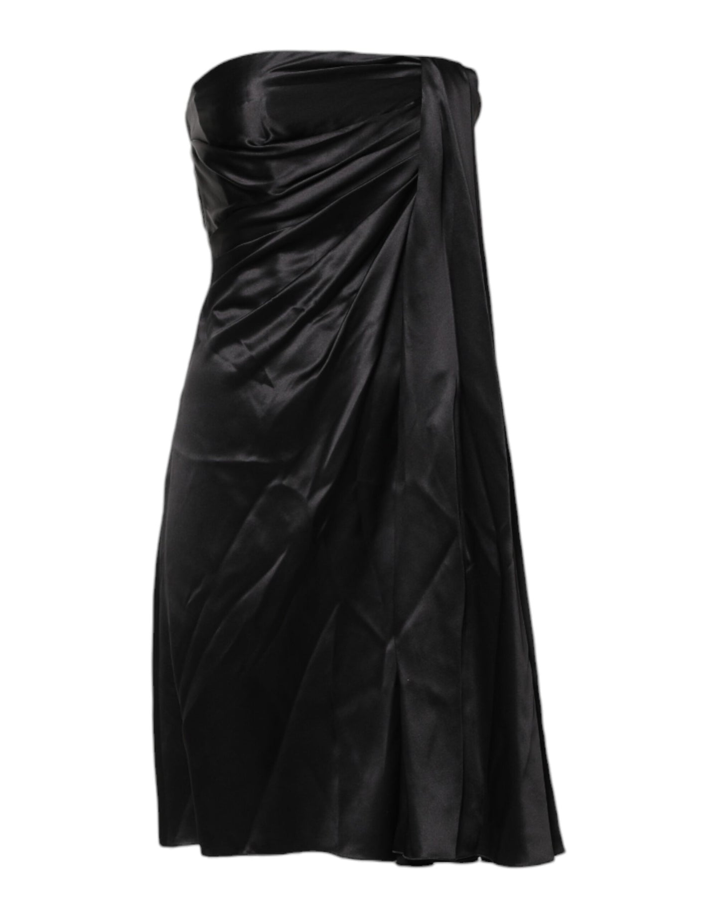 Black Strapless Sheath A-line Mini Dress