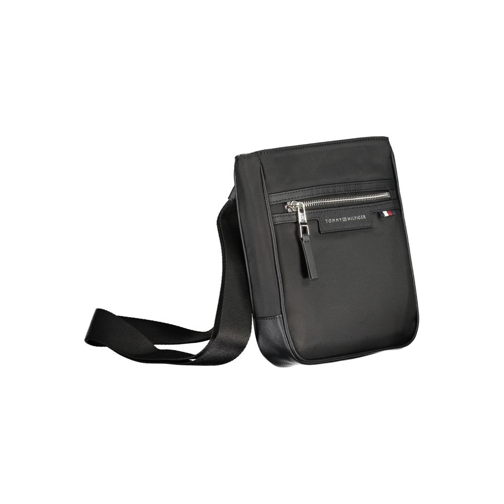 Black Polyester Men Shoulder Bag