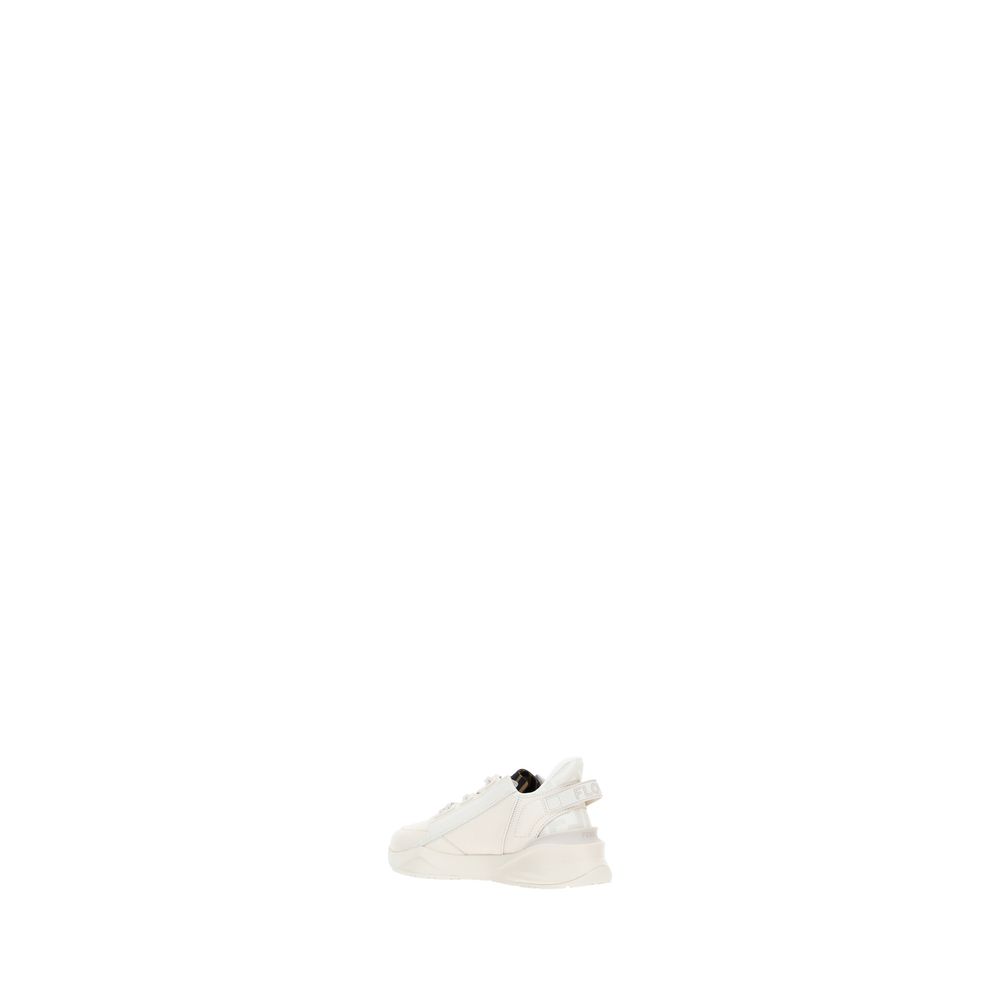 White Calf Leather Bos Taurus Athletic Sneakers
